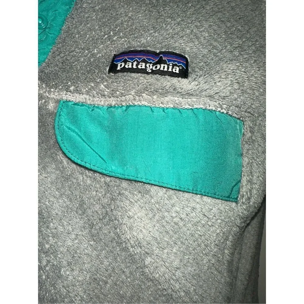 Patagonia Women's Re-Tool Snap-T Pullover Fleece Stand Collar Grey Size Small